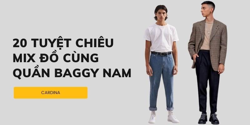 quần baggy nam trắng