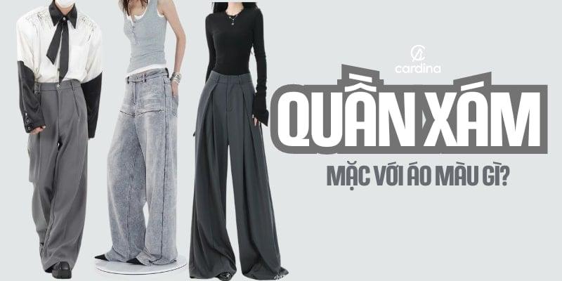 quần jean xám mặc với áo màu gì nữ