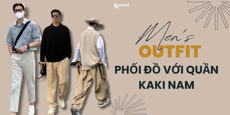 quần kaki mặc với áo gì