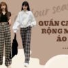 Quần caro ống rộng mặc với áo gì đẹp? Tips phối đồ chuẩn fashionista