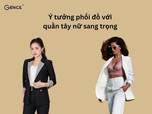 quần tây phối áo thun nữ