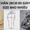 Tư vấn chọn size: Chân 28cm đi giày size bao nhiêu?