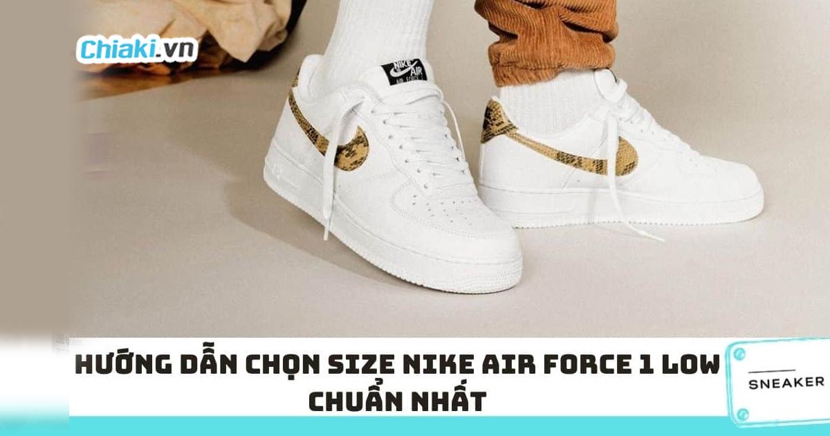 size giày nike af1