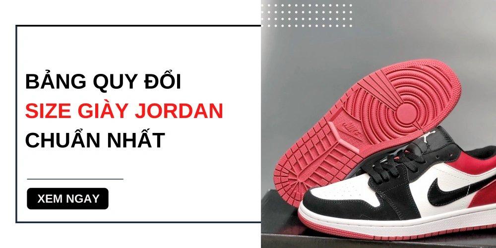 size giày nike jordan