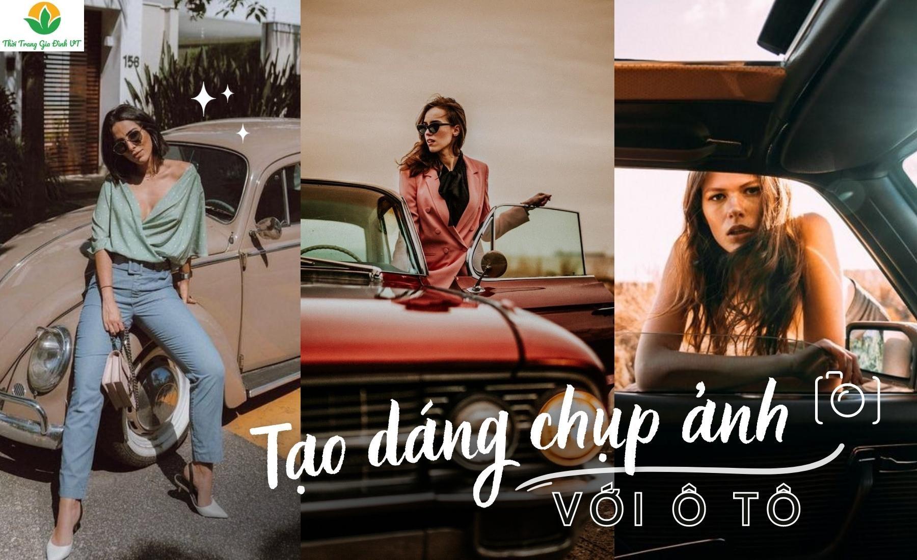 tạo dáng chụp ảnh với ô tô cho nam