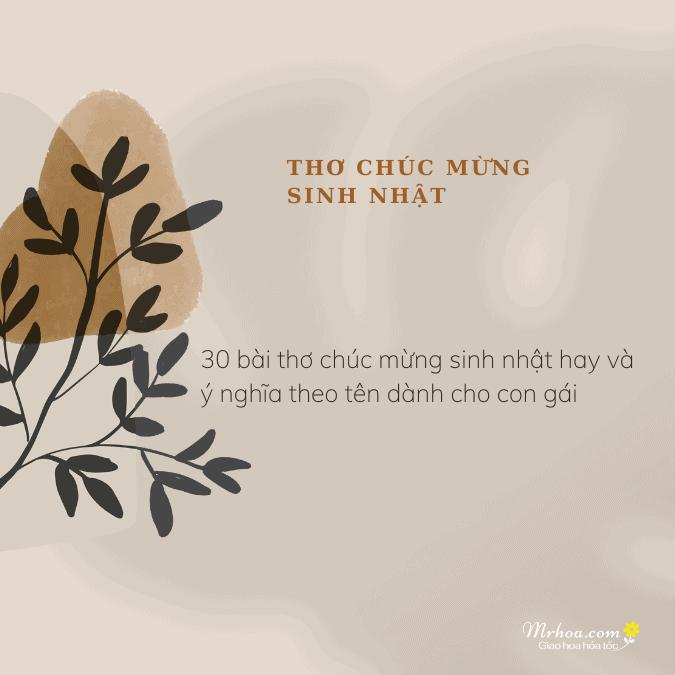 thơ chúc mừng sinh nhật theo tên