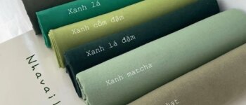 Vải Linen Bột Trơn Tone Xanh Lá